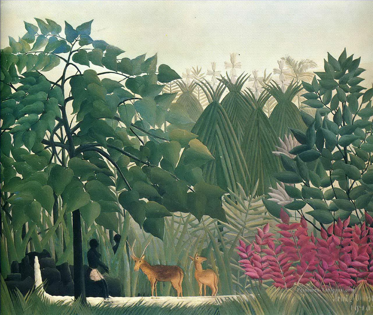 la cascade 1910 Henri Rousseau post impressionnisme Naive primitivisme Peintures à l'huile